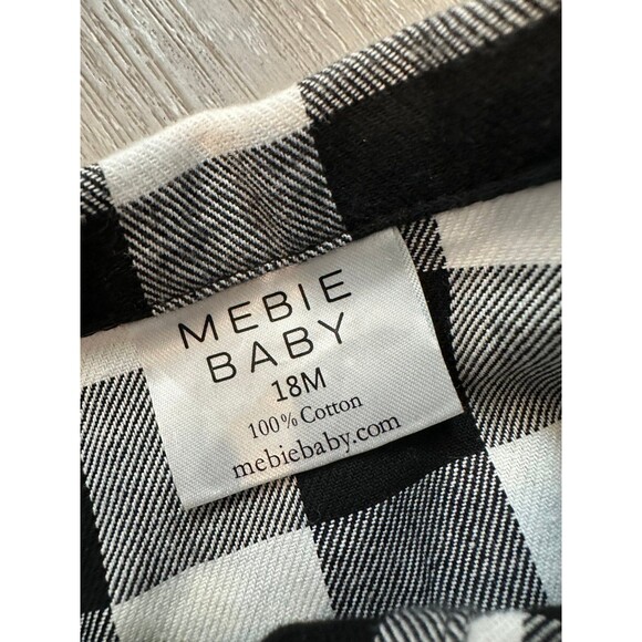 Mebie Baby Flannel Button Down Shirt Plaid 18 M 100% Cotton Excellent Condition - Picture 2 of 3